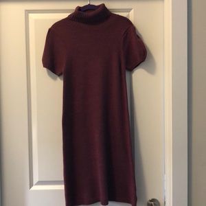 Burgundy sweater dress. Size L.